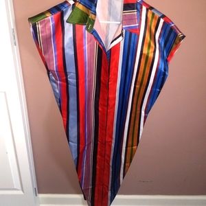 Silky stripe button down